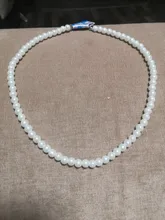 Collar con colgante de concha de amor para mujer, gargantilla de cadena de perlas Simple de 6MM de estilo Vintage, joyería de moda al por mayor