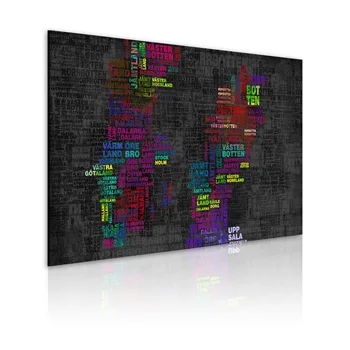 

Table-Board of Sweden (colorful names of cities)-60x40