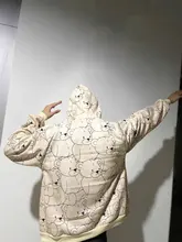 Sudadera con capucha para mujer, de dibujos animados, de oso, primavera y verano, con cremallera, moda coreana, 12345-Lillte