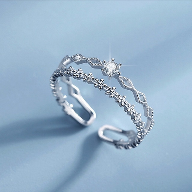 Zircon Tail Moonstone Opening Rings For Women Dolphin Cat Moon Tassel Adjustable Finger Ring Wedding Party Jewelry Gifts