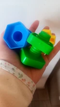 4 set/lote tornillo bloques de construcción de plástico insertar bloques tuerca forma juguetes para niños juguetes educativos de los modelos de escala juguetes de los niños