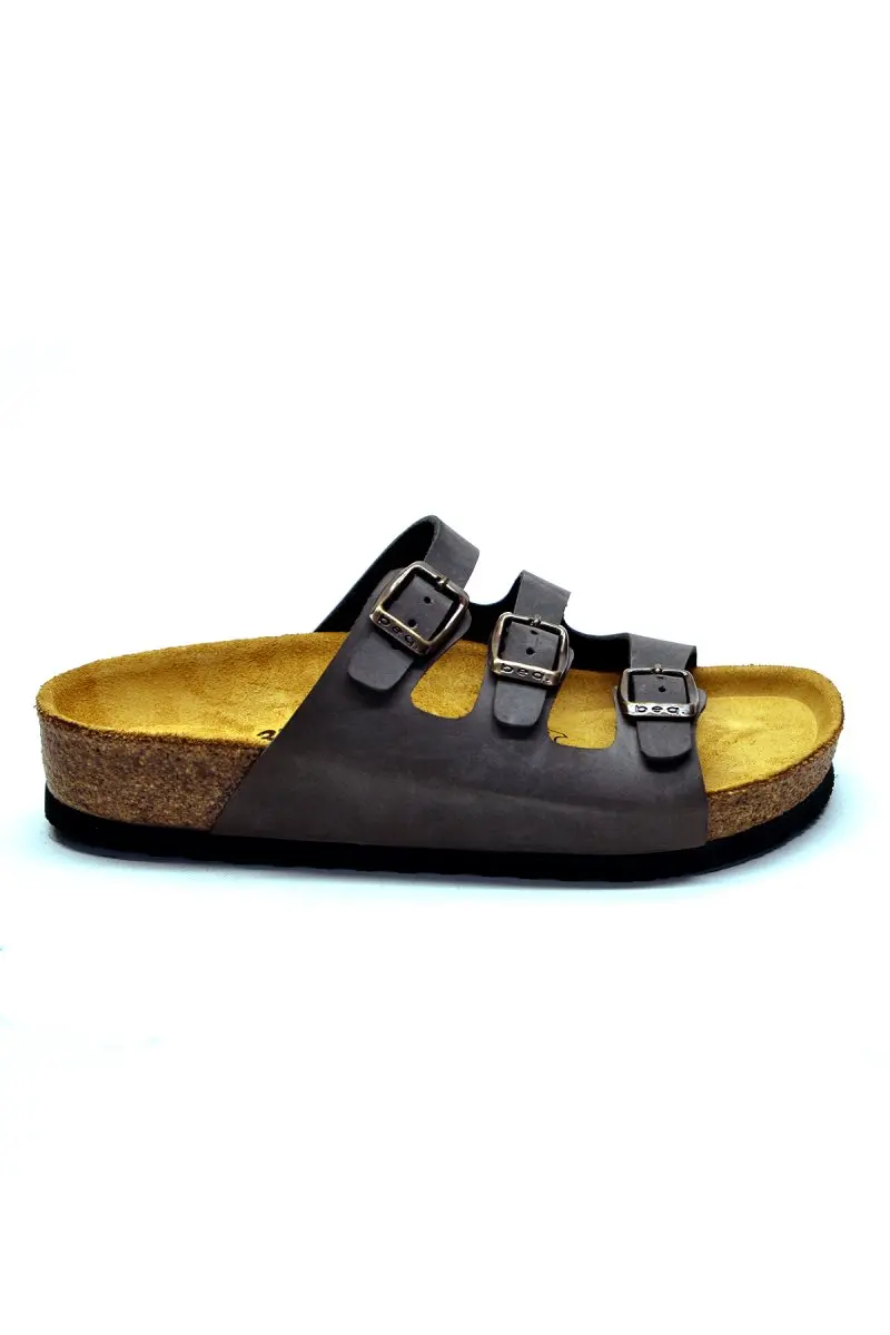 

UMA Stone Multi-Strap Anatomical Natural Cork Sole Real Leather Women Sandals