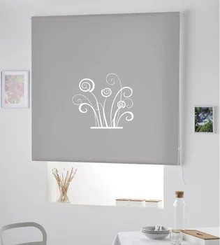 

Blind Iroa roll with drawing/Grass Abstract! ROLLER BLINDS TRANSLUCENT! (GRAY 100X175)