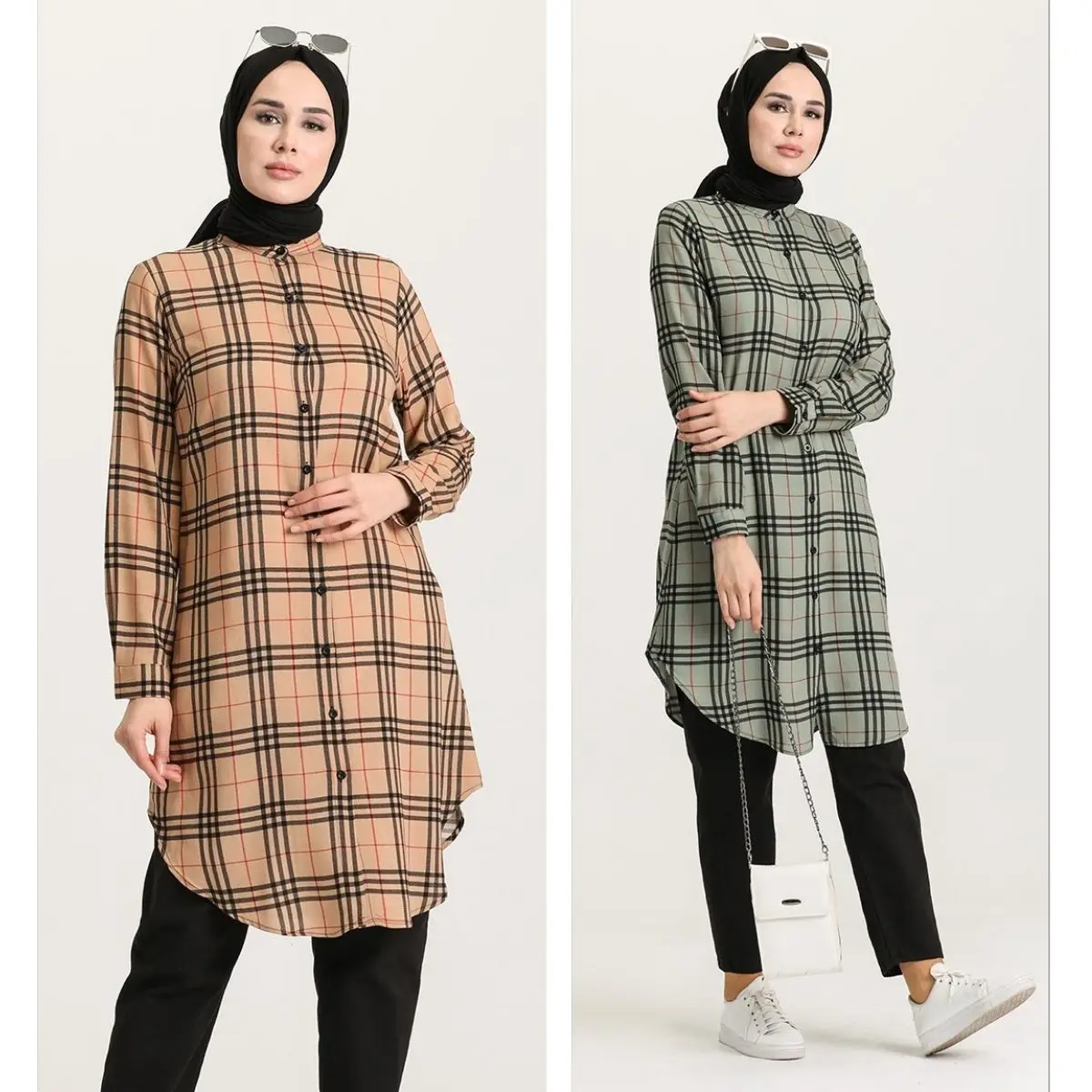 Barato Estampado viscosa túnica estampada sin forro manga larga cero Collar verano las mujeres Moda musulmana ropa Hijab Casual elegante Comf X6MNeGDanZN