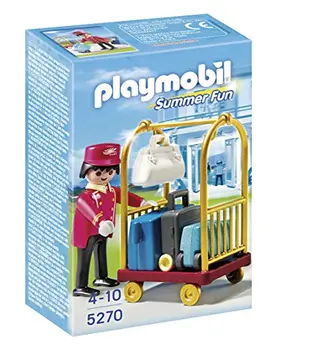 

PLAYMOBIL Hotel-doorman with luggage cart, Set, 10x5x15 cm, (5270)