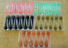 JOHNCOO UL pesca señuelo de Pesca flotante TPR suave de silicona atraer 0,85g 1,3g cebo suaves 12 Uds los nadadores UL señuelo de Jigging señuelo para trucha