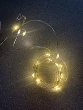 Led-Strip Garland Battery-Operated Party-Decoration Fairy Silver Christmas Wedding Copper
