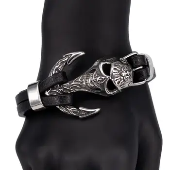 

Leather bracelet otokodesign 54903 (black, lock-loop, genuine leather)