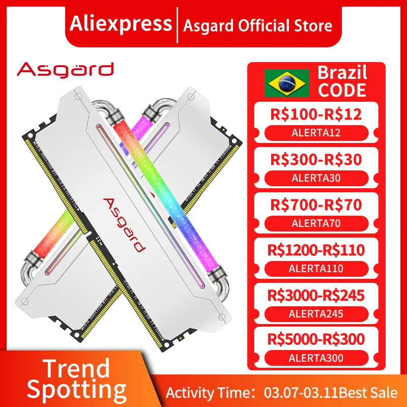 Оперативная память Asgard RGB DDR4 16Gx2 3600 МГц 4000 W3 2 0 серии ddr4 двухканальная Память DIMM для