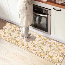 Else скандинавский желтый розы Винтаж 3d принт Нескользящая микрофибра кухня счетчик современный декоративный моющийся коврик