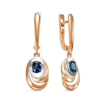 

Gold earrings 585 with stones: Sapphire