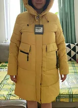 Women Jacket Collection Winter Parka Windproof Coat-Length New MIEGOFCE Contrast-Design