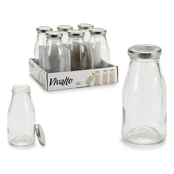 

Glass Bottle Vivalto Silver (6 x 12,5 x 6 cm)