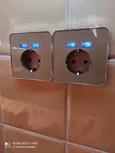 JIUBEI enchufe de pared de la UE toma corriente estándar con doble Casa enchufe usb de la energía del cargador con conector universal usb