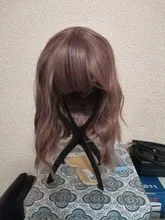 AOSI-Peluca de pelo Natural con flequillo para mujer, cabello corto sintético ondulado, rosa, morado, negro, Bob, fibra resistente al calor, Cosplay, pelucas de Lolita