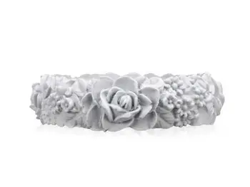 

Obag silicone bracelet with 3D snow flowers print