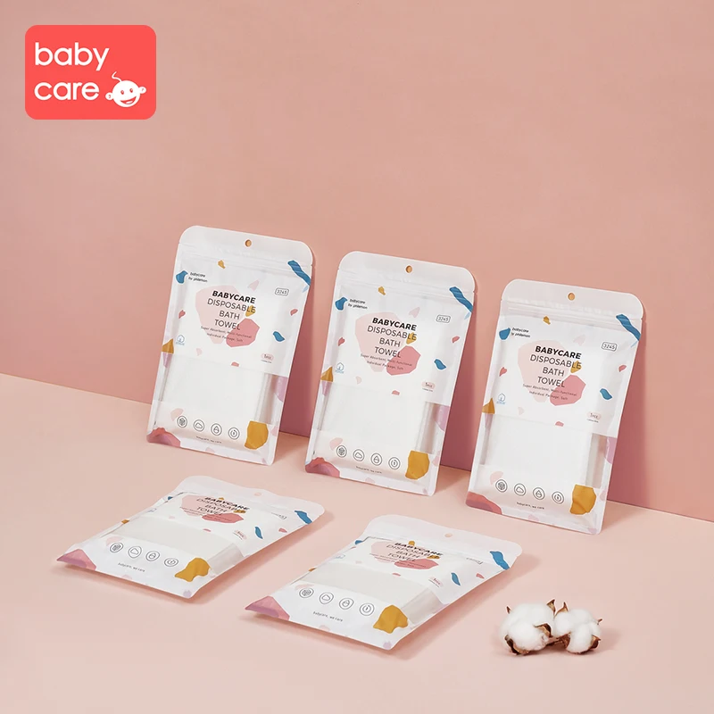 babycare 1pcs/5pcs Portable Cotton Towel Disposable Cotton Soft SafeTowel Thick Sterile Pure Cotton Portable Baby Towel
