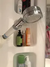 ZhangJi, cuidado de la piel, alta presión, agua purificada, cabezal de ducha de 3 modos reemplazable, elemento de filtro de algodón PP, boquilla de lluvia rociadora