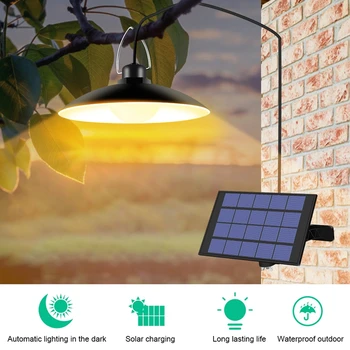 

2020 New IP65 Waterproof Solar Pendant Light Outdoor Indoor Solar Lamp With Cable Suitable for Courtyard Garden Indoor etc