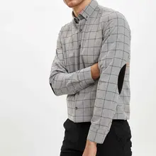 DeFacto модная мужская клетчатая рубашка с отворотом и длинным рукавом, мужские повседневные однобортные рубашки высокого качества, мужские осенние Топы-M2961AZ19WN