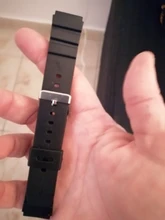 Correa de silicona para reloj de hombre, correa de goma de buceo deportiva negra de 18, 20 y 22mm, hebilla de acero inoxidable plateada para Casio