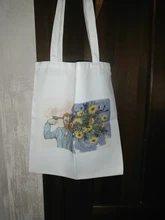 Tote-Bags Gogh Aesthetic Canvas Foldable Pattern Vintage Graphic Student Van