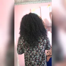 Extensión de pelo rizado Afro sintético natural para mujer, mechones de pelo ondulado de 24 pulgadas, de fibra de alta temperatura, color negro, 2 uds.
