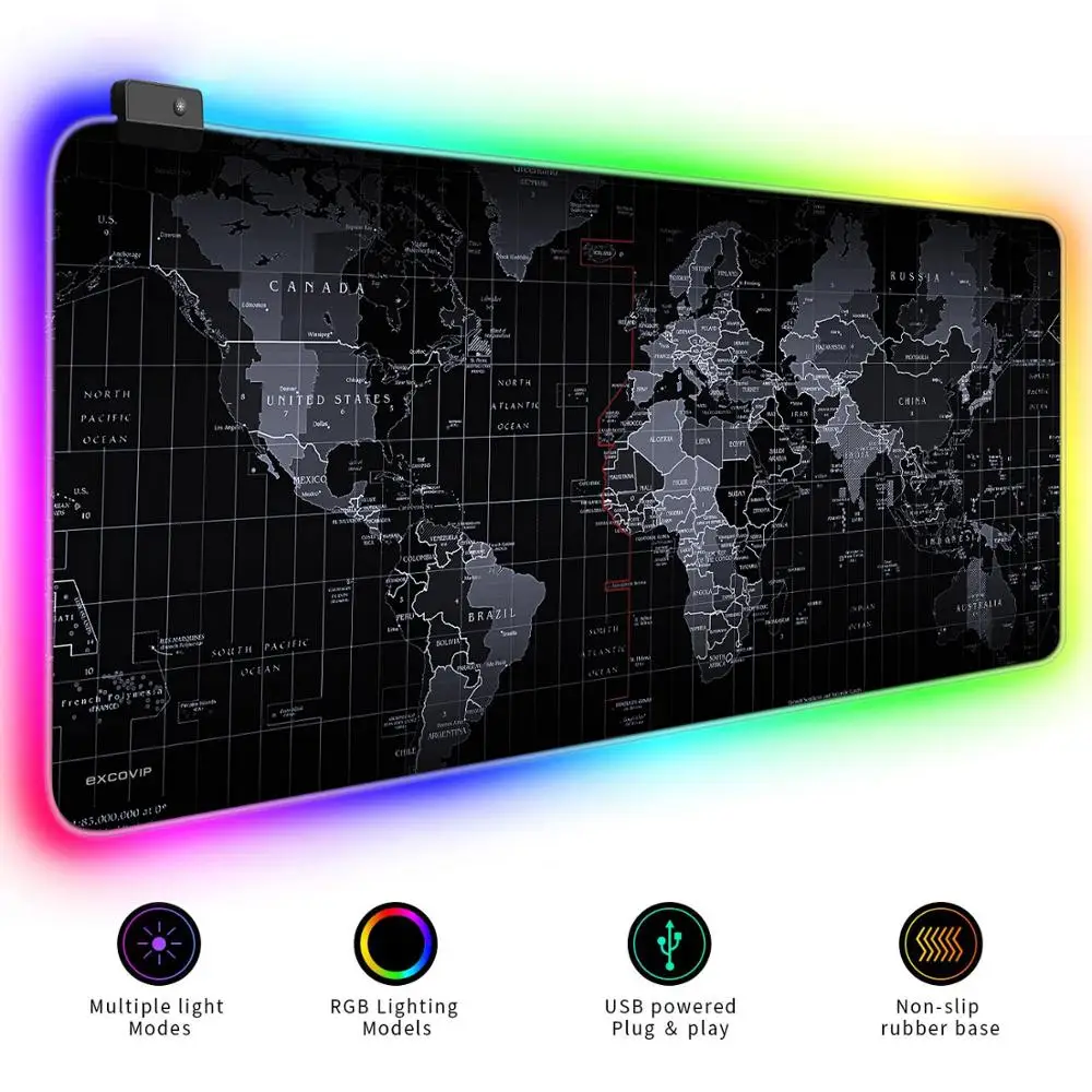 

RGB Led Mouse Pad Gaming Office Mousepad RGB Light Keyboard Desk Mat Mousepads Gamer Mousemat Large XXL Computer Office Mousepad