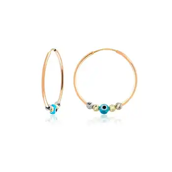 

Italian Ring Evil Eye Earrings 03-220-KH00303