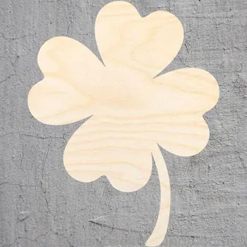 

four leaf clover silhouette Laser Cut Out Wood Shape Craft Supply Unfinished Cut Art Projects Craft Decoration Gift Decoupage O