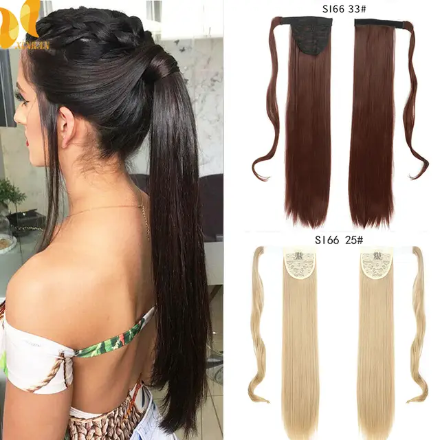 Xinran Velcro Ponytail Wig Strap Style Ponytail Wig Female Long