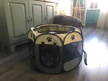 Tent Playpen Puppy-Kennel-Bed Pet-Carrier Removable Octagon-Fence Folding Cats Easy-Operation