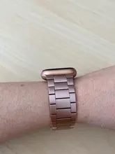 Correa de Metal de acero inoxidable para Apple Watch, pulsera de eslabones ultrafinos de 44mm, 40mm, 42mm y 38mm para IWatch Series 6 SE 5 4 3