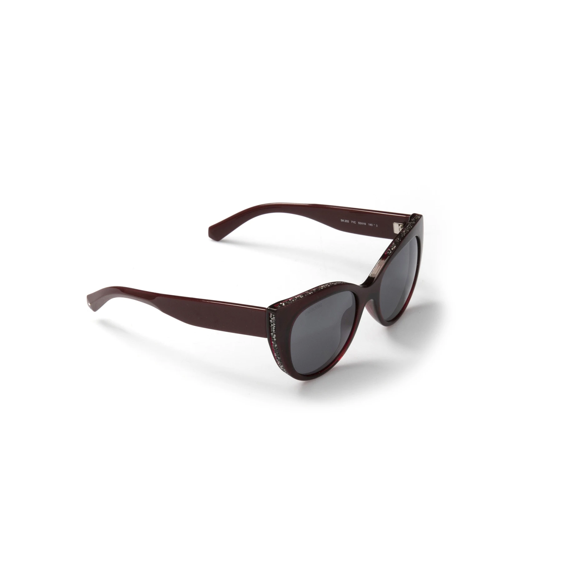 

Women's sunglasses swr 0202 71c bone Burgundy organic oval aval 53-19-140 swarovski