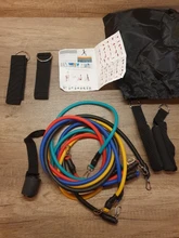 Juego de 22 bandas de resistencia para hacer ejercicio, bandas elásticas para hacer ejercicio, cuerda de tracción de entrenamiento, gimnasio, equipamiento portátil de Fitness