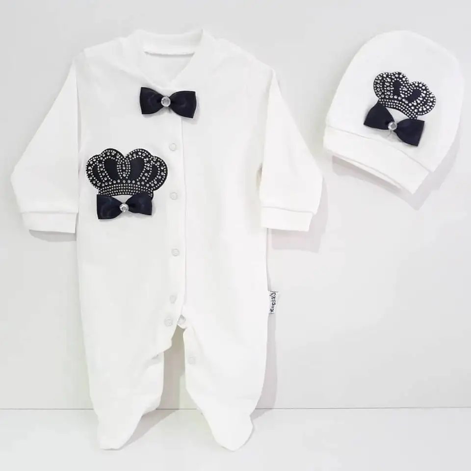 

Crowned Laci Dented Gloved Baby Rompers Ncx