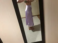 Mnealways18-falda de seda satinada para mujer, Falda larga de cintura alta, color púrpura, elegante, para oficina, Primavera, 2020