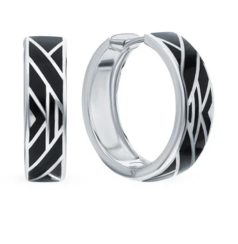 

Silver earrings with enamel sunlight sample 925