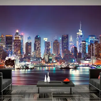 

Wall mural-Night in New York City - 100x70 cm