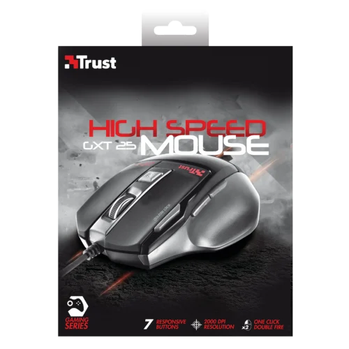 Игровая проводная мышь 18307 Trust GXT 25 до 2000 dpi 7 клавиш