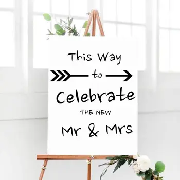 

Wedding Arrow Direction Signage Sticker Template Welcome Board Vinyl Sticker A00563