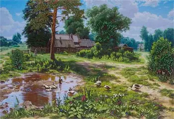 

Set for embroidery "Panna" "living picture" жк-2060 "in the village"