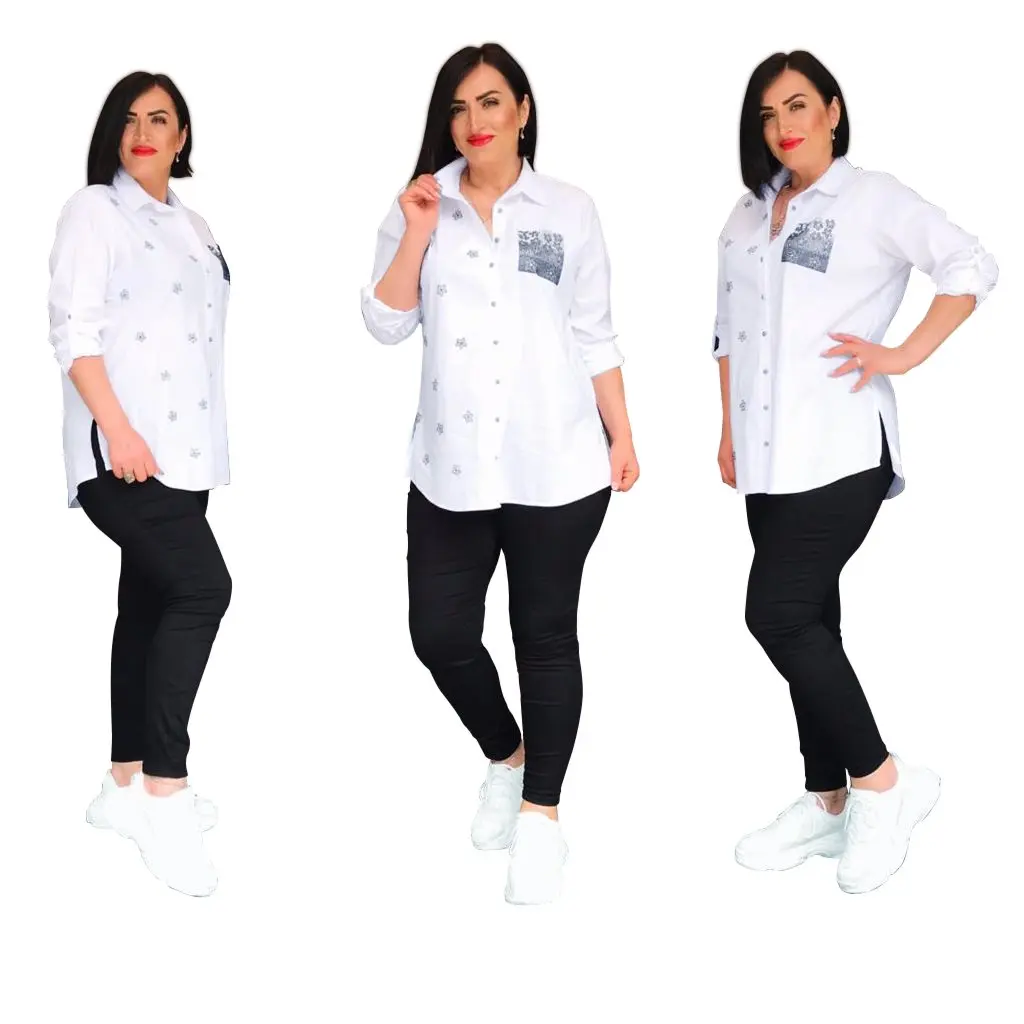 

Ghada Star Cubic Zirconia Silk Shirt 17059
