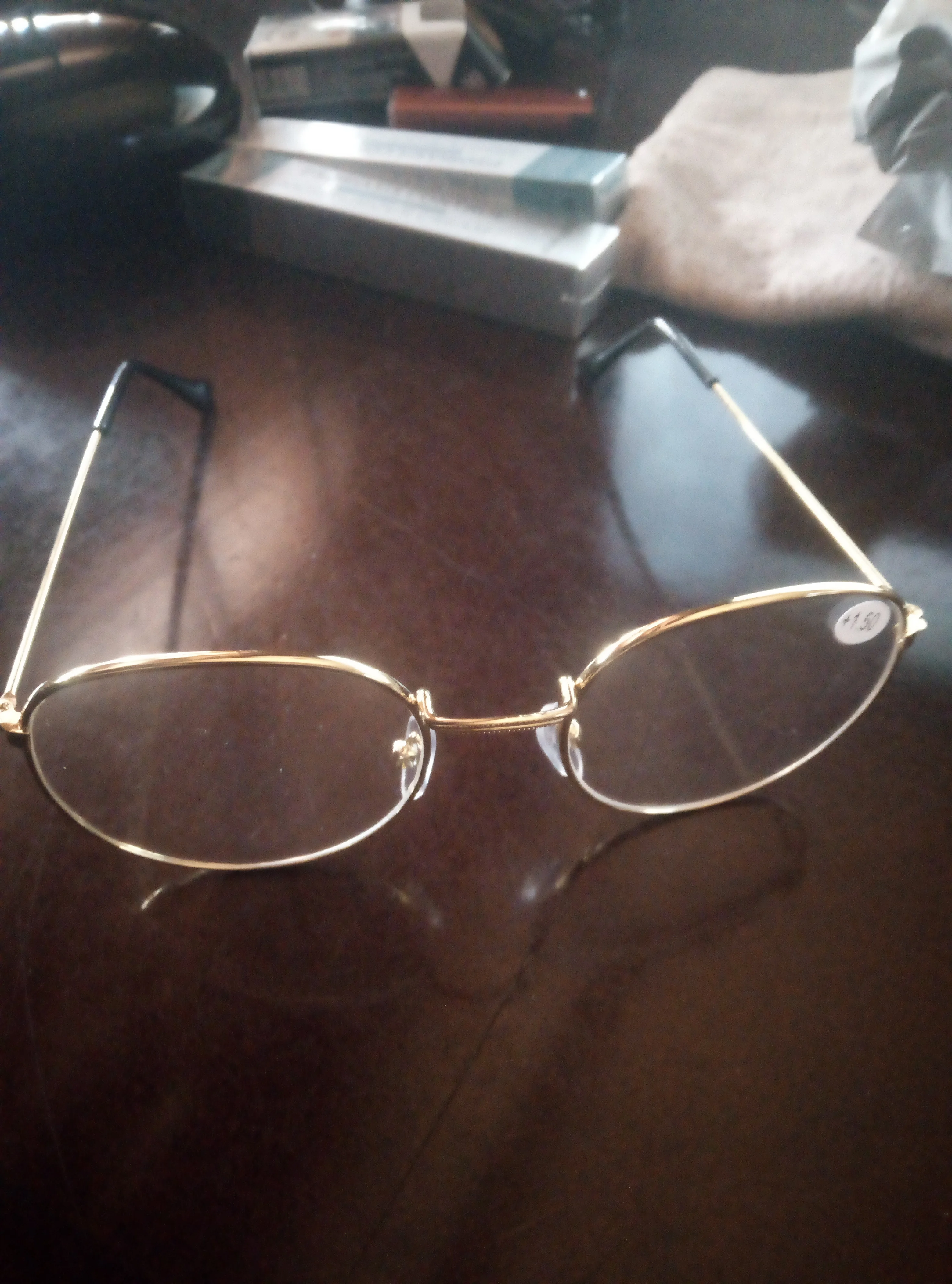 Läsglasögon Metall rund båge Vintage Män Kvinnor Presbyopia Glasögon Unisexglasögon Optiska glasögon