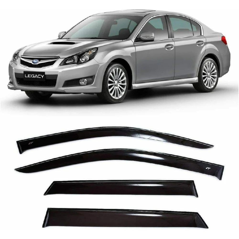 Wind Visor Deflectors Cobra Tuning S40609- Car Ventvisor Door Side - Window Air Guard for Protection Against Snow Sun and Rain Compatible with Subaru