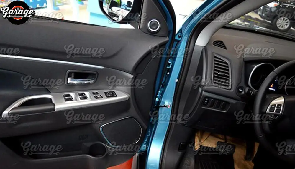 Накладки на дверные колонки для Mitsubishi Outlander Sport 2013- ABS пластик литье 1 комплект/4 шт. украшение автомобиля stylin