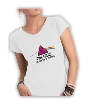 

T Shirt Woman Cotton Flamed With Wide Neckline and Cutting Vivo neckline and sleeves-PINK FREUD MADE IN ITALY