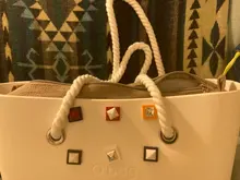 Bolso de mano de cuerda de cáñamo corto y blanco suave para mujer, bolsa de mano femenina, estilo clásico, urbano, elegante, EVA, 1 par