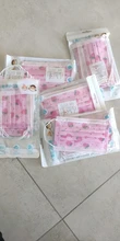 Mascarilla desechable con dibujos animados para niños, 3 capas, transpirable, no tejida, gruesa y cálida, con elásticos, 50 Uds.
