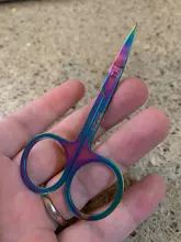 Pinzas para cejas de arcoíris, tijeras de acero inoxidable, cortador de extensiones de pestañas, pinzas para quitar el pelo, herramientas de maquillaje para manicura TRFBM1-5, 1 Uds.